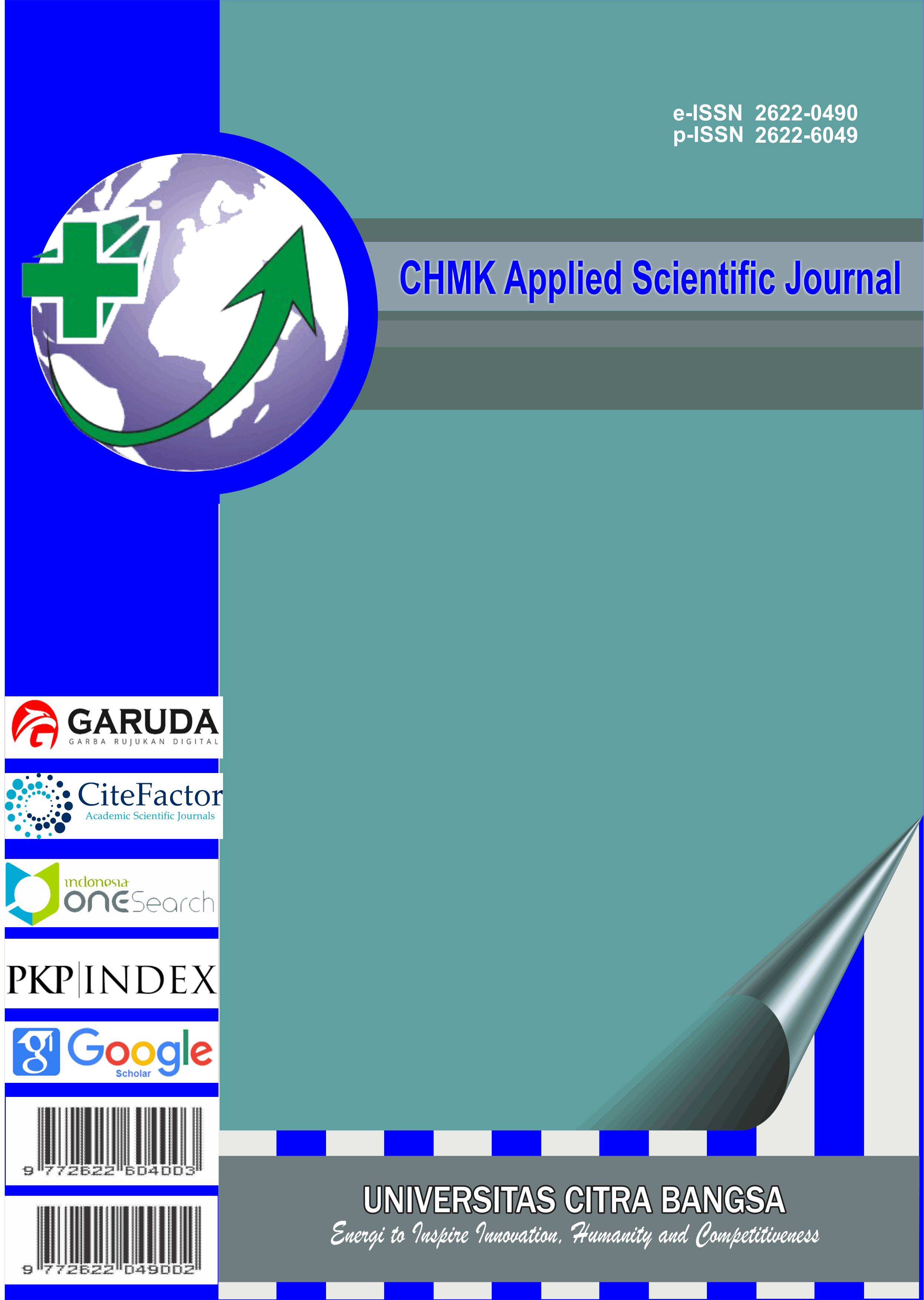 CHMK Applied Science Journal merupakan jurnal sains terapan CHMK yang menjadi wadah bagi peneliti di bidang sains terapan pada bidang kesehatan